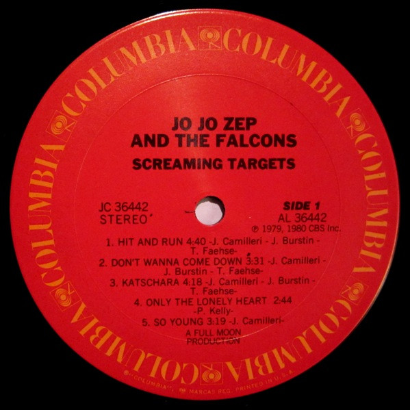 Jo Jo Zep and the Falcons - Screaming Targets | Columbia (JC 36442) - 3