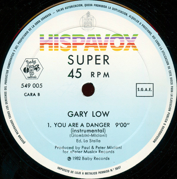 Gary Low - You Are A Danger | Hispavox (549 005) - 4 Gary Low - You Are A Danger | Hispavox (549 005) - 4