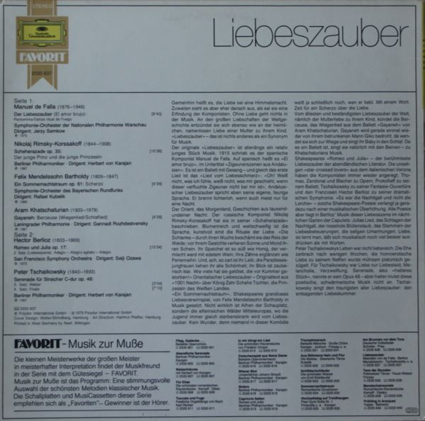 Various - Liebeszauber | Deutsche Grammophon (2535 637) - main