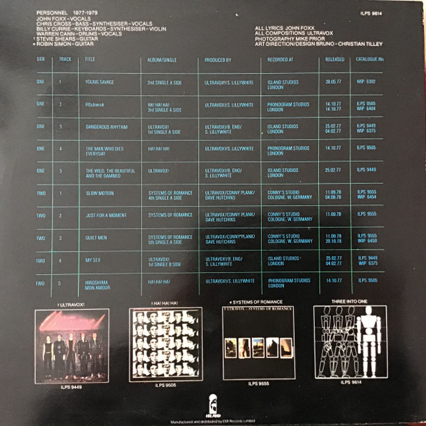 Ultravox - Three Into One | Island Records (ILPS 9614) - 2