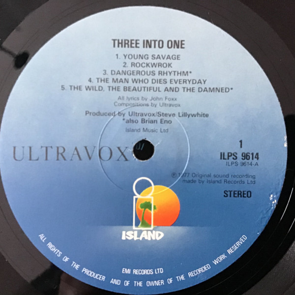 Ultravox - Three Into One | Island Records (ILPS 9614) - 3