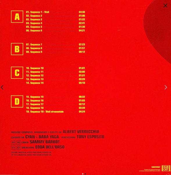 Albert Verrecchia - Roma Drogata: La Polizia Non Puo' Intervenire (Original Soundtrack) | Sub Ost (SUBOST010) - 2 Albert Verrecchia - Roma Drogata: La Polizia Non Puo' Intervenire (Original Soundtrack) | Sub Ost (SUBOST010) - 2