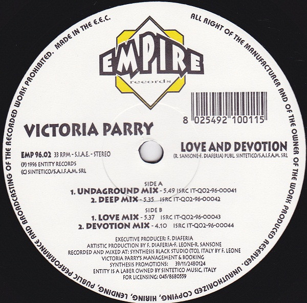 Victoria Perry - Love And Devotion | Empire Records (EMP 96.02) - main
