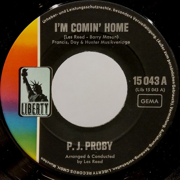 P.J. Proby - I'm Comin' Home | Liberty (15 043) - 2