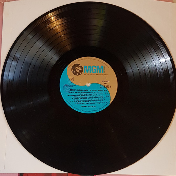 Connie Francis - Sings The Great Movie Hits | MGM Records (2315377A) - 3 Connie Francis - Sings The Great Movie Hits | MGM Records (2315377A) - 3