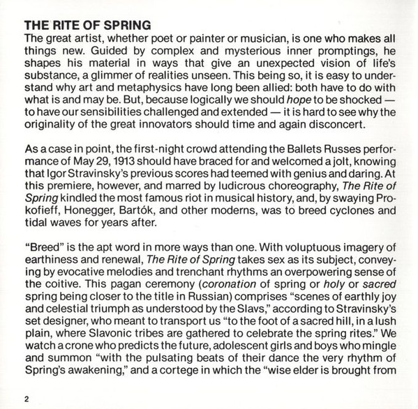Igor Stravinsky / Lorin Maazel , The Cleveland Orchestra - Le Sacre Du Printemps | Telarc (CD-80054) - 4