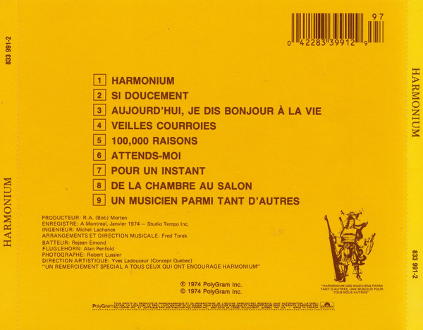 Harmonium - Harmonium | Polydor (833 991-2) - 2