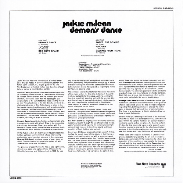 Jackie McLean - Demon's Dance | Blue Note (UCCQ-9655) - 4