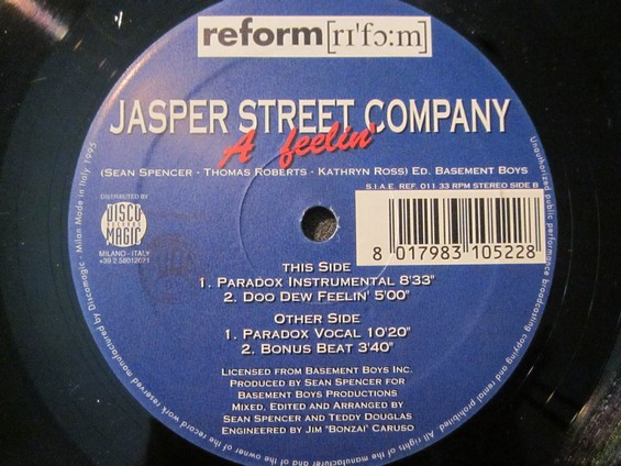 Jasper Street Co. - A Feelin' | Reform (REF. 011) - 2