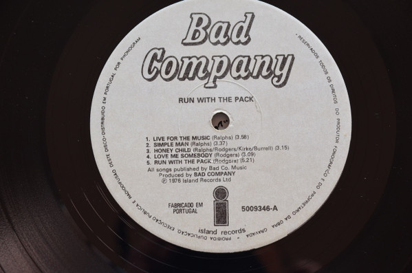 Bad Company - Run With The Pack | Island Records (5009 346) - 3