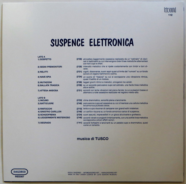 Tusco - Suspence Elettronica | Dagored (RED307) - 2