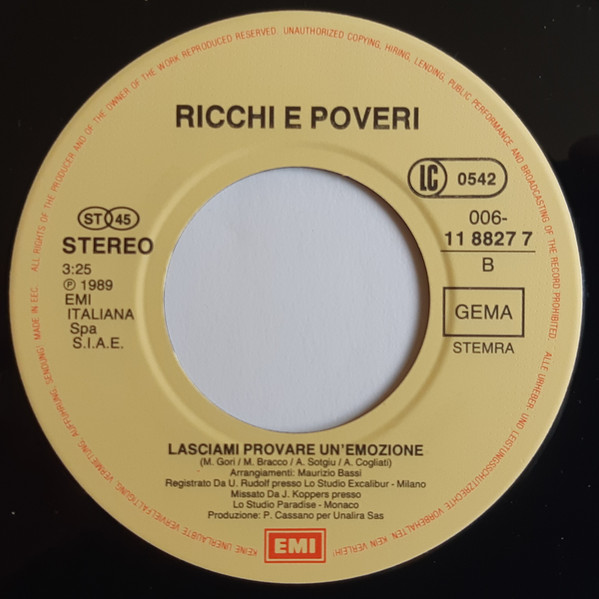 Ricchi E Poveri - Chi Voglio Sei Tu | EMI (006 11 8827 7) - 4