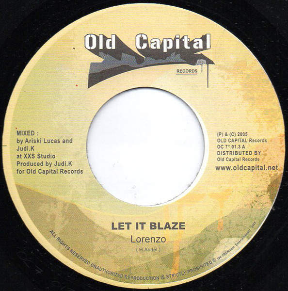 Lorenzo / Ras Mac Bean - Let It Blaze / Sell Off | Old Capital Records (OC7 01.3)