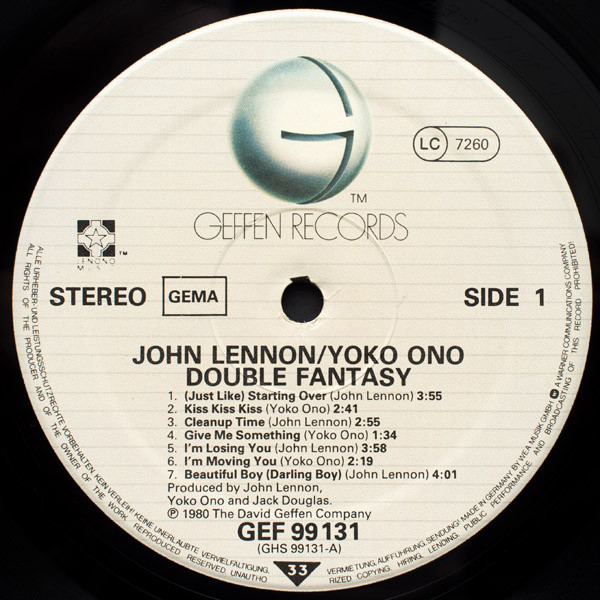 John Lennon & Yoko Ono - Double Fantasy | Geffen Records (GEF 99131)