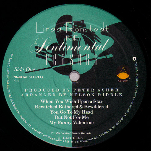 Linda Ronstadt - 'Round Midnight | Asylum Records (9 60489-1-LR) - 2 Linda Ronstadt - 'Round Midnight | Asylum Records (9 60489-1-LR) - 2