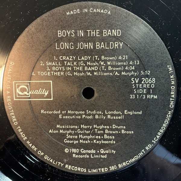 Long John Baldry - Boys In The Band | Quality (SV 2068) - 3