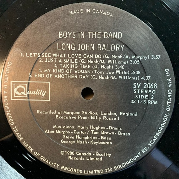 Long John Baldry - Boys In The Band | Quality (SV 2068) - 4