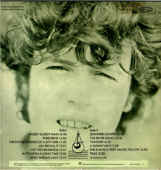 Donovan - The Hurdy Gurdy Man | Epic (BN 26420) - 2