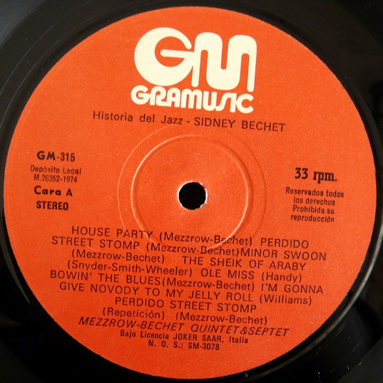 Sidney Bechet - Sidney Bechet | Gramusic (GM-315) - 3 Sidney Bechet - Sidney Bechet | Gramusic (GM-315) - 3