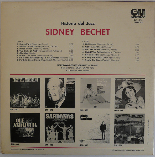 Sidney Bechet - Sidney Bechet | Gramusic (GM-315) - 2 Sidney Bechet - Sidney Bechet | Gramusic (GM-315) - 2