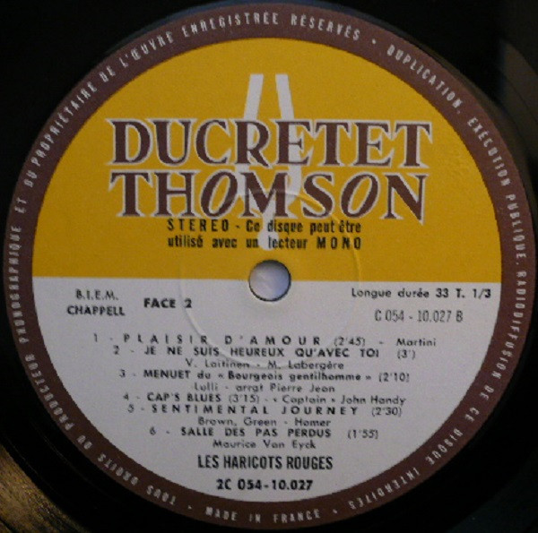 Les Haricots Rouges - Sweet & Hot | Ducretet Thomson (2C 054 - 10027) - 4