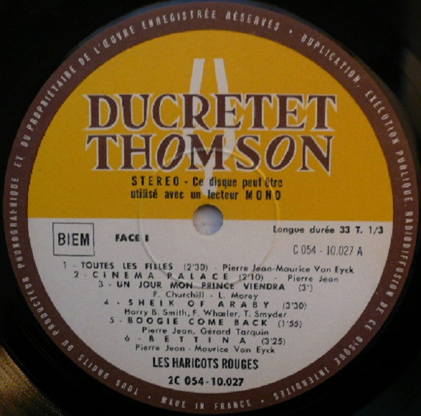 Les Haricots Rouges - Sweet & Hot | Ducretet Thomson (2C 054 - 10027) - 3