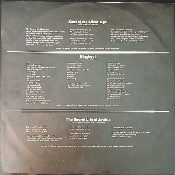 David Bowie - "Heroes" | Jugoton (LSRCA-73073) - 4