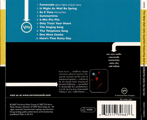 The New Stan Getz Quartet Featuring Astrud Gilberto - Getz Au Go Go | Verve Records (0602517396876) - 2 The New Stan Getz Quartet Featuring Astrud Gilberto - Getz Au Go Go | Verve Records (0602517396876) - 2