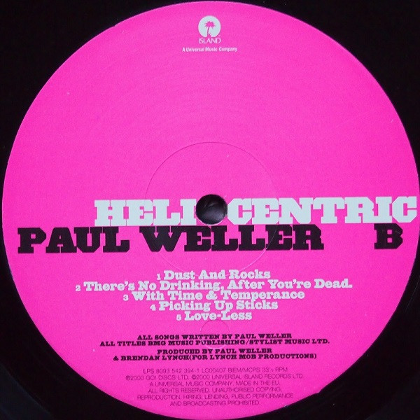 Paul Weller - Heliocentric | Island Records (ILPS 8093 / 542 394-1) - 4