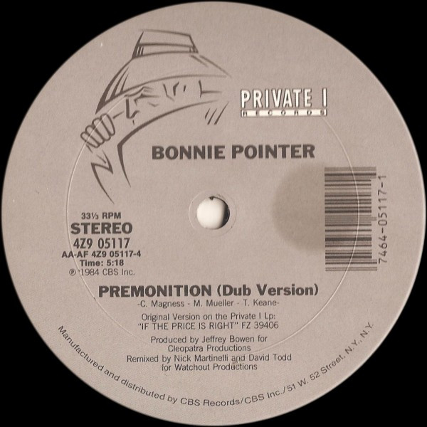 Bonnie Pointer - Premonition | Private I Records (4Z9 05117) - 2