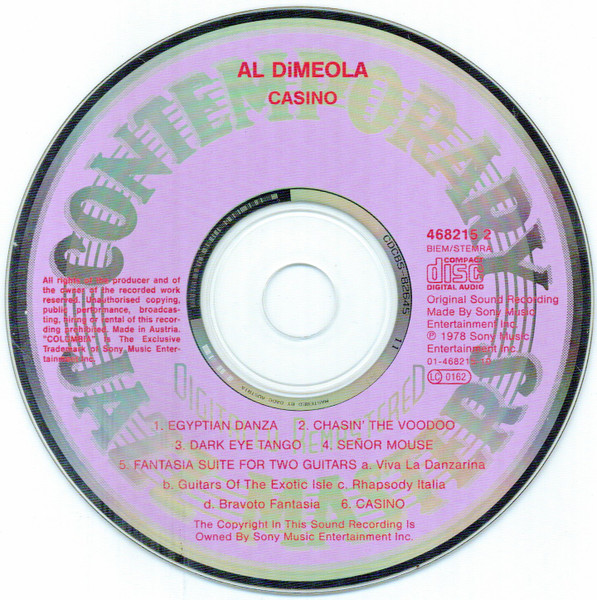 Al Di Meola - Casino | Columbia (468215 2) - 3 Al Di Meola - Casino | Columbia (468215 2) - 3