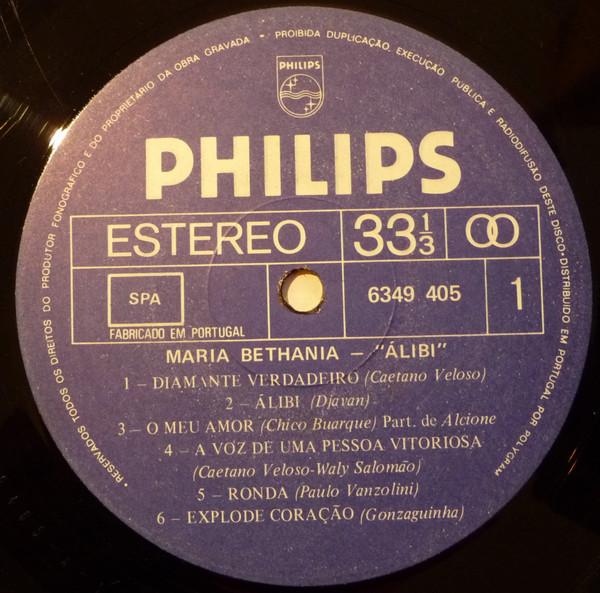 Maria Bethânia - Álibi | Philips (6349 405) - 3