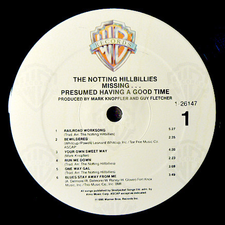 The Notting Hillbillies - Missing... Presumed Having A Good Time | Warner Bros. Records (1-26147) - 3 The Notting Hillbillies - Missing... Presumed Having A Good Time | Warner Bros. Records (1-26147) - 3