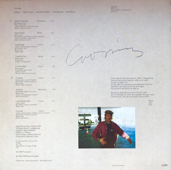Oregon - Crossing | ECM Records (ECM 1291) - 2