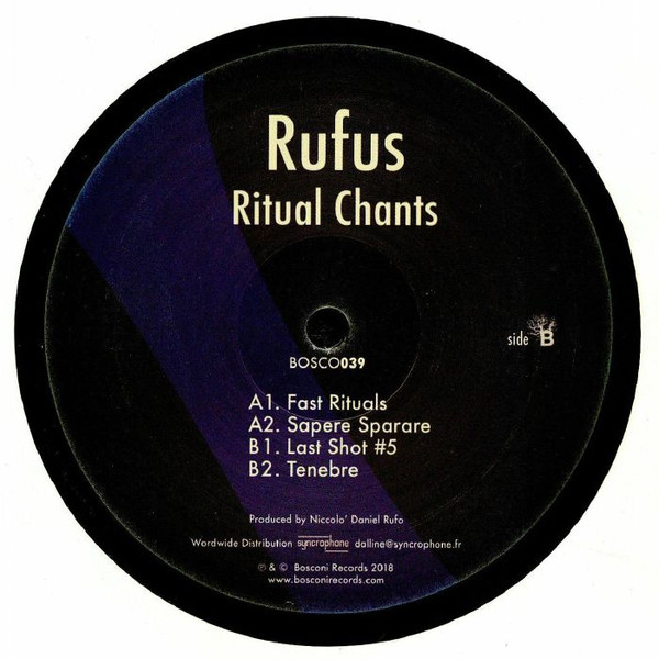 Rufus - Ritual Chants | Bosconi Records (Bosco039) - main