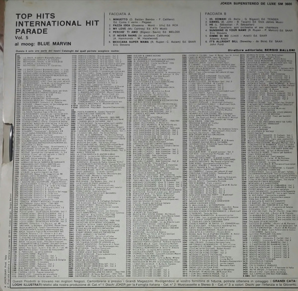Blue Marvin - Top Hits - International Hit Parade - Volume 5 | Joker (SM 3600) - 2 Blue Marvin - Top Hits - International Hit Parade - Volume 5 | Joker (SM 3600) - 2