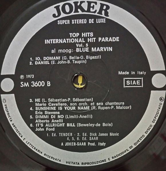 Blue Marvin - Top Hits - International Hit Parade - Volume 5 | Joker (SM 3600) - 4 Blue Marvin - Top Hits - International Hit Parade - Volume 5 | Joker (SM 3600) - 4