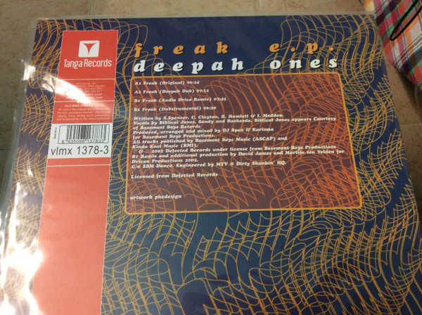 Deepah Ones - Freak EP | Tanga Records (VLMX 1378-3) - 2 Deepah Ones - Freak EP | Tanga Records (VLMX 1378-3) - 2