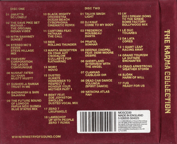 Various - The Karma Collection | Ministry Of Sound (MOSCD30) - 2 Various - The Karma Collection | Ministry Of Sound (MOSCD30) - 2