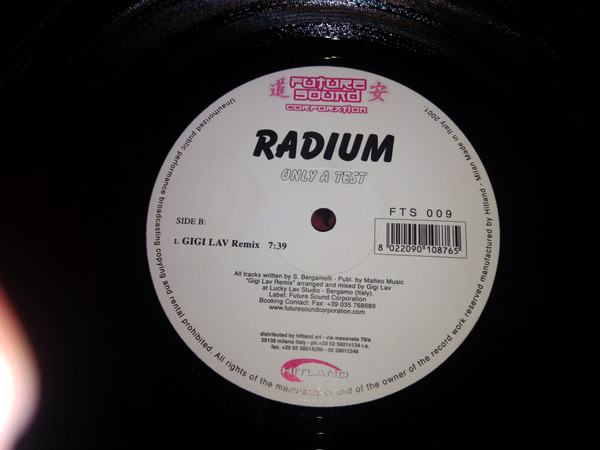 Radium - Only A Test | Future Sound Corporation (FTS 009) - 4