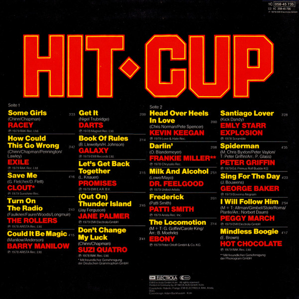 Various - Hit Cup '79 | EMI (1C 058-45 735) - 2