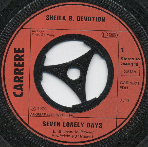 Sheila & B. Devotion - Seven Lonely Days | Carrere (2044 140) - 3