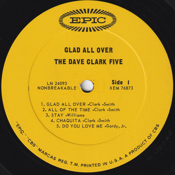 The Dave Clark Five - Glad All Over | Epic (LN 24093) - 3