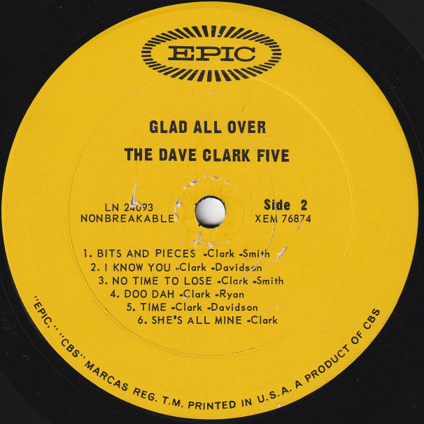 The Dave Clark Five - Glad All Over | Epic (LN 24093) - 4