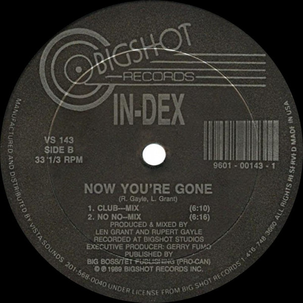 In-Dex - Now You're Gone | Bigshot Records (VS 143) - 2