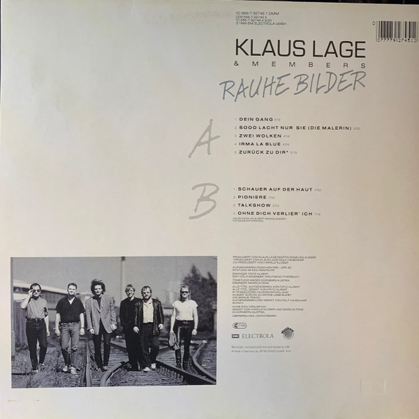 Klaus Lage & Members - Rauhe Bilder | Musikant (1C 066-7 92745 1) - 2
