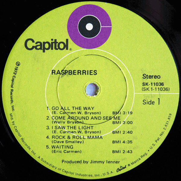 Raspberries - Raspberries | Capitol Records (SK-11036) - 3