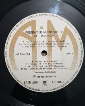 Burt Bacharach - Portrait In Music, Vol. II | A&M Records (AMLS 68159) - 3