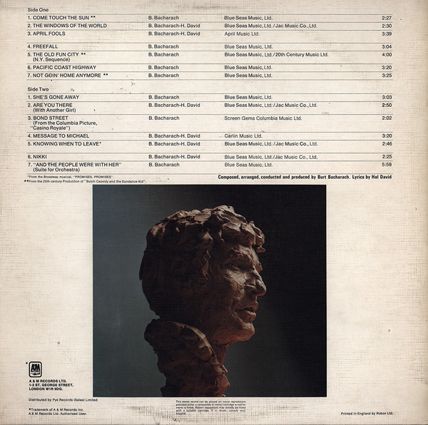 Burt Bacharach - Portrait In Music, Vol. II | A&M Records (AMLS 68159) - 2