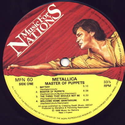 Metallica - Master Of Puppets | Music For Nations (MFN 60) - 3